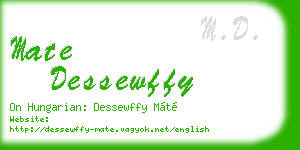 mate dessewffy business card